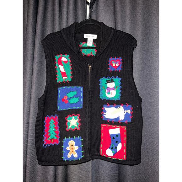 Ugly Christmas Sweater Xmas Vest Size Large - Picture 1 of 3